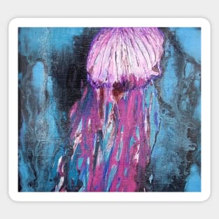 Abstract Jelly Fish Sticker